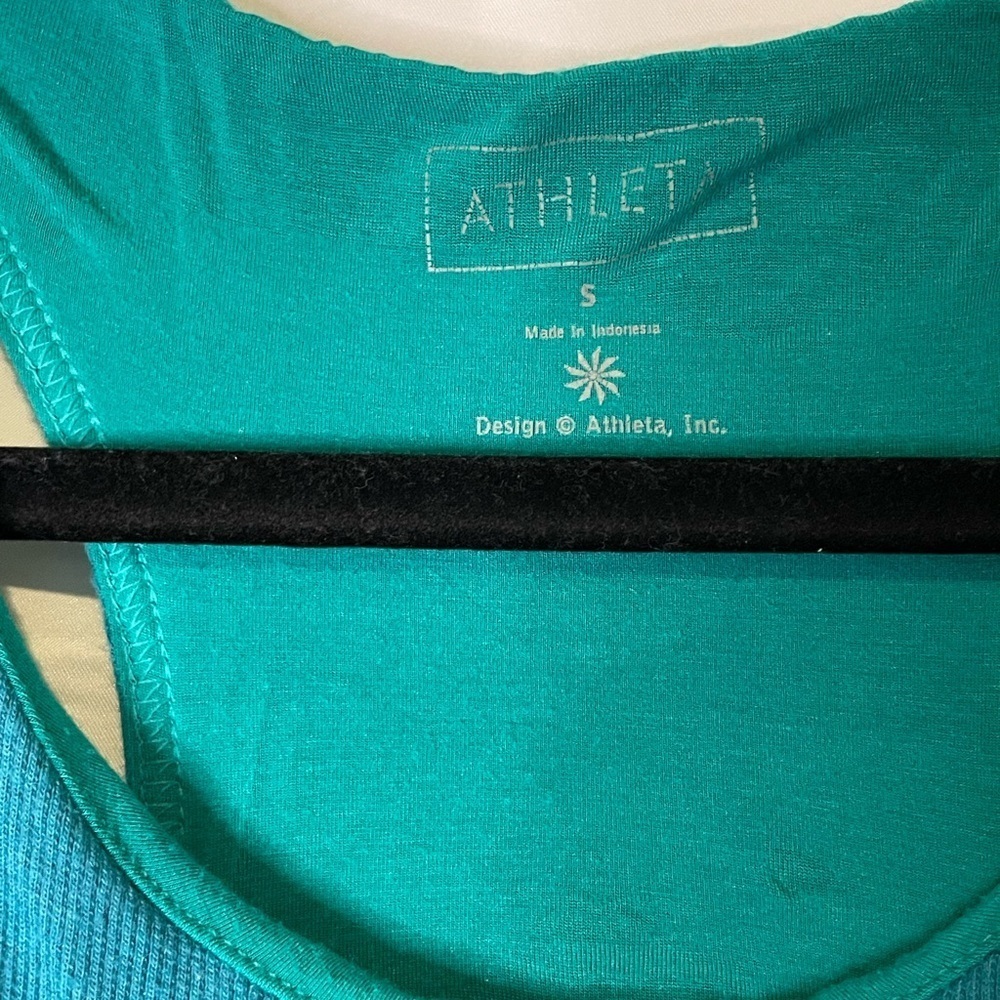 Athleta Blue Ribbed Sleeveless Halter Maxi Dress​​​​ - Picture 3 of 6